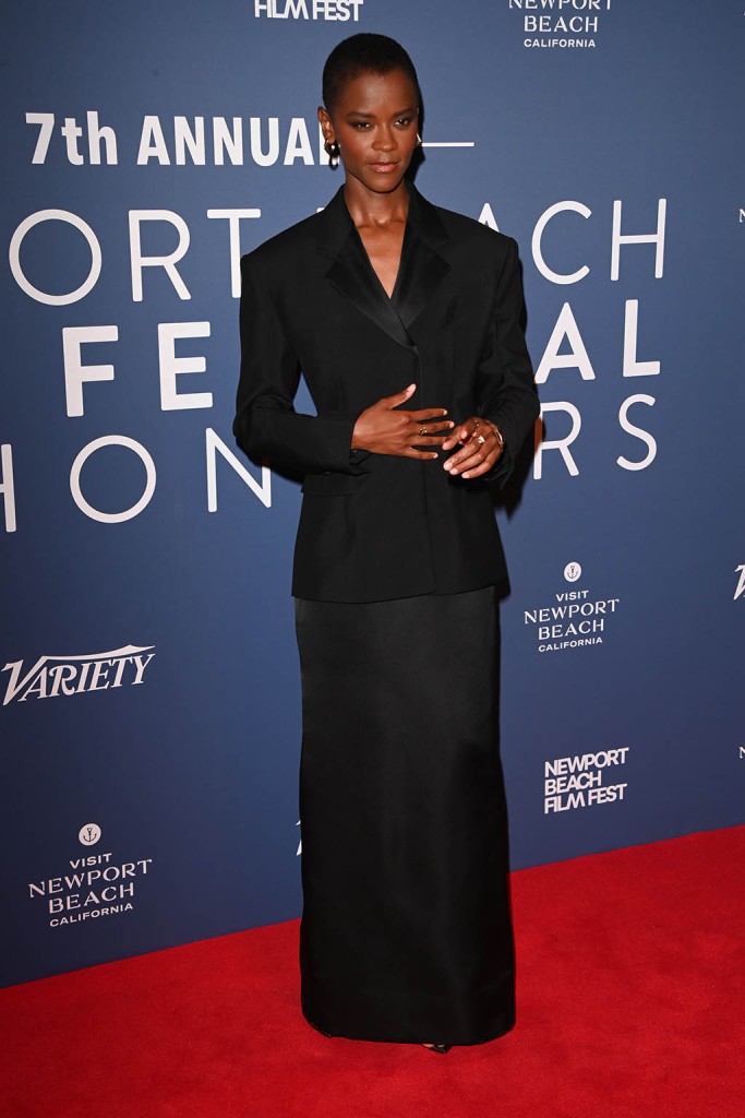 Letitia Wright, Newport Beach Film Festival, Red Carpet, Strappy Sandals 