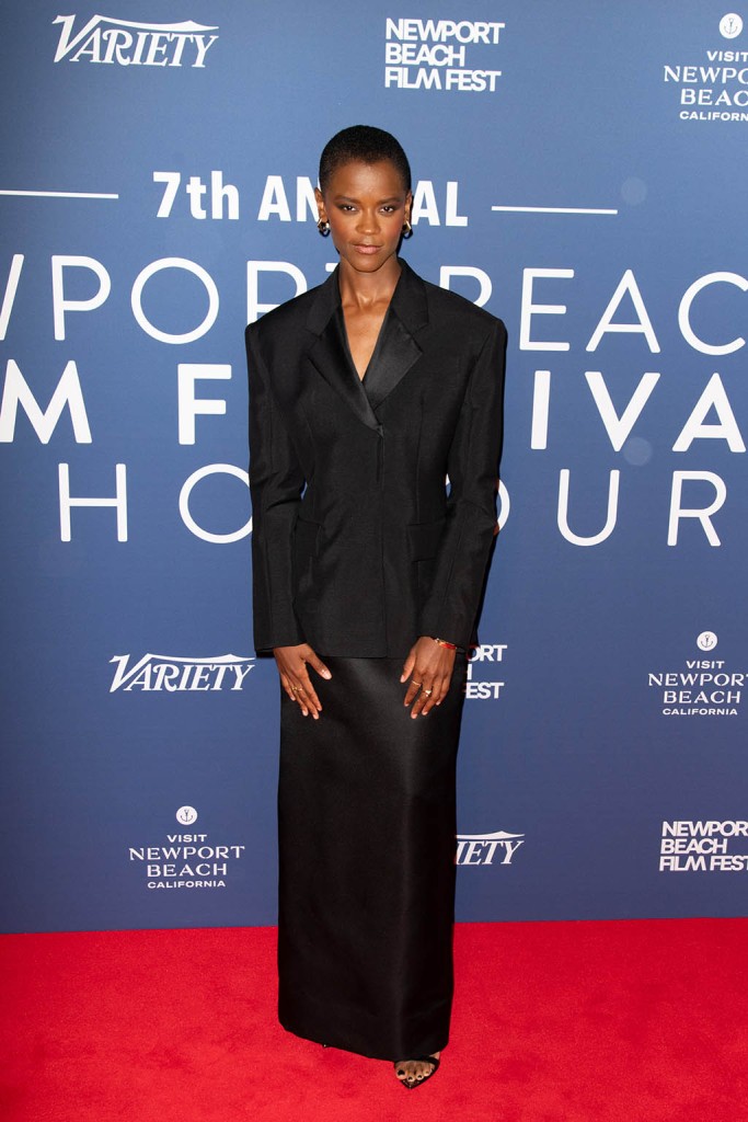 Letitia Wright, Newport Beach Film Festival, Red Carpet, Strappy Sandals 