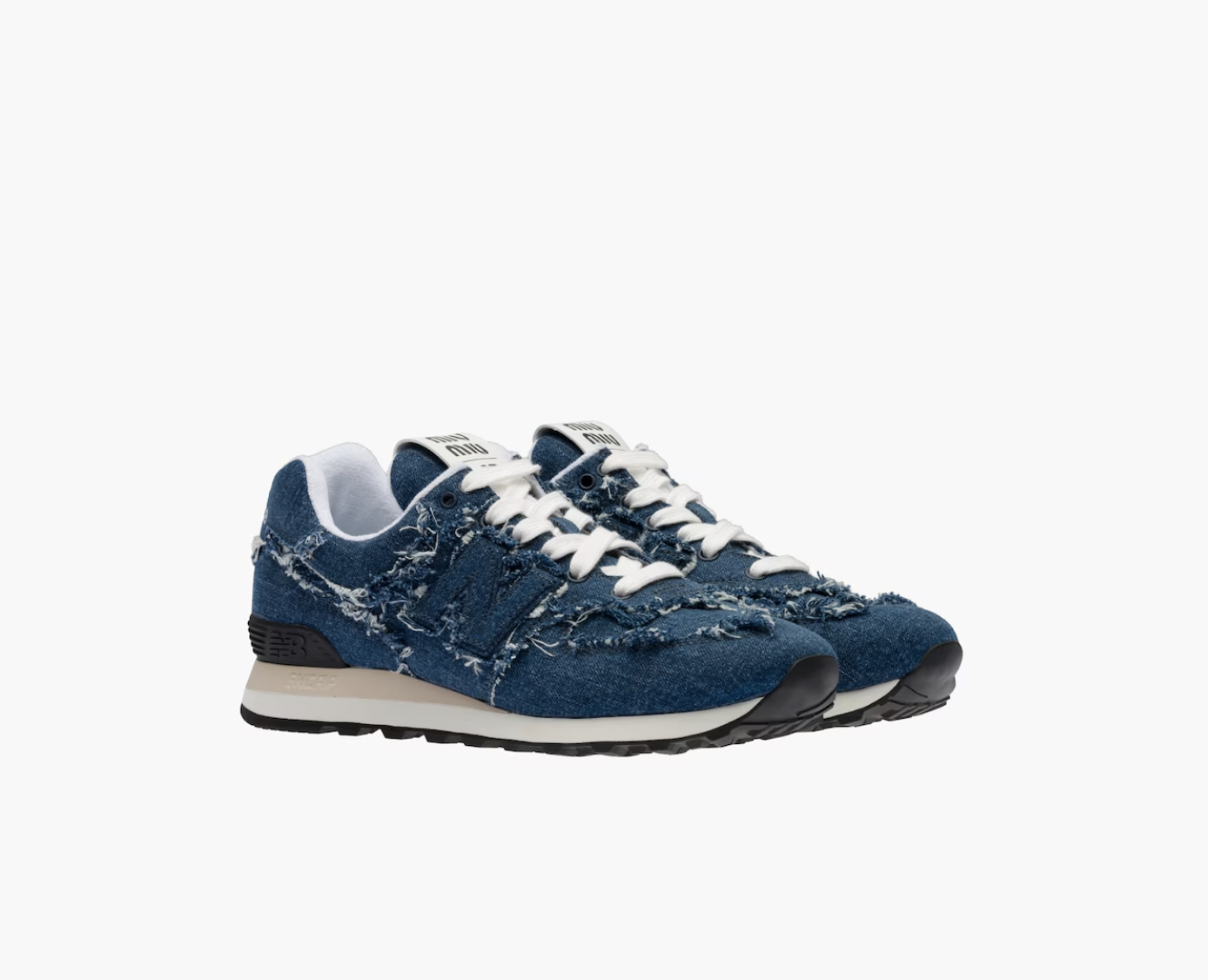 New Balance 574 x Miu Miu Denim Sneakers