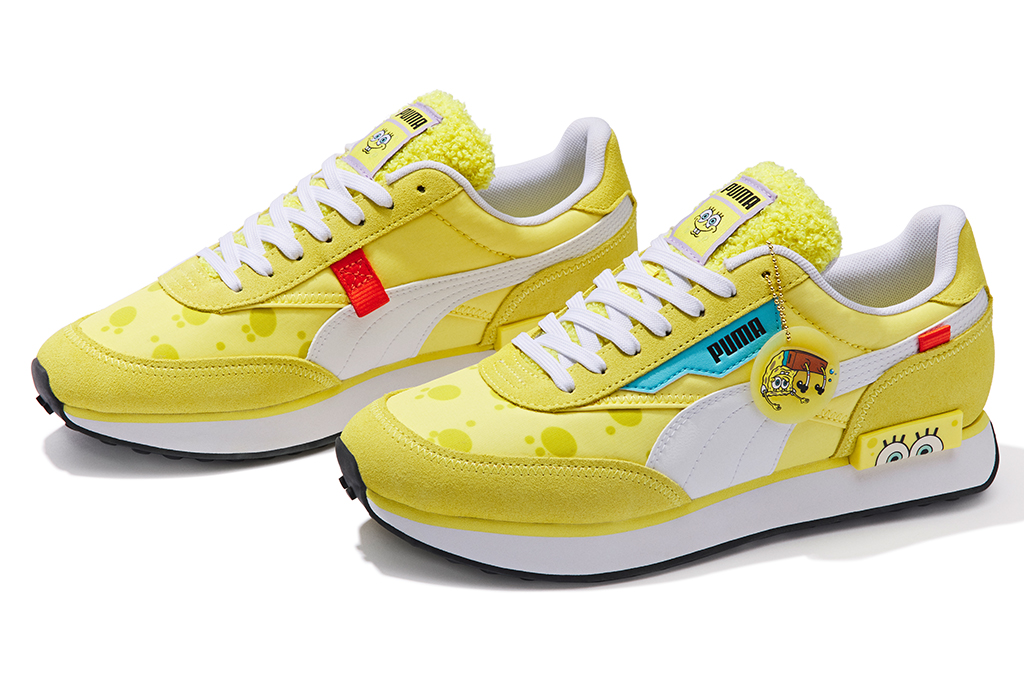 Puma, SpongeBob, Nickelodeon, cartoons, collaborations, collaboration, sneakers, slides, athleisure