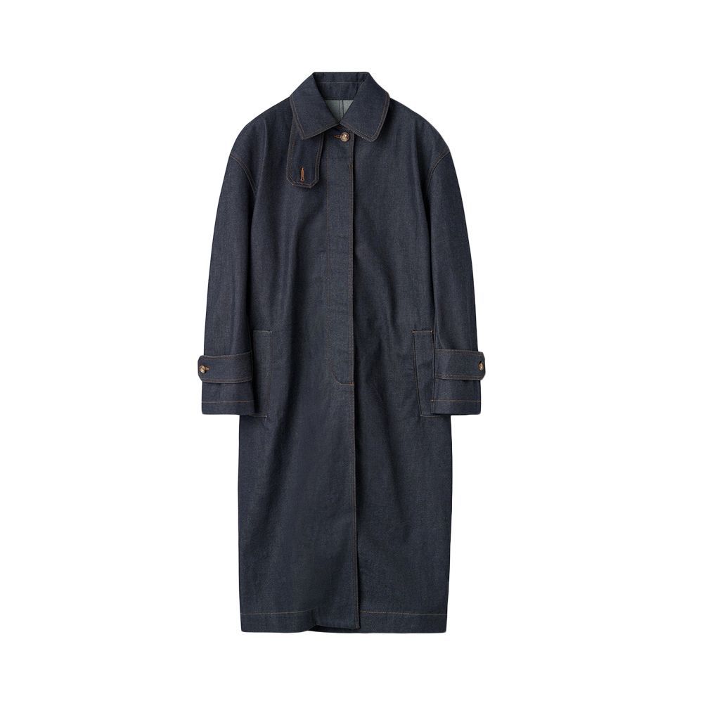 Oversized Denim Car Coat Raw