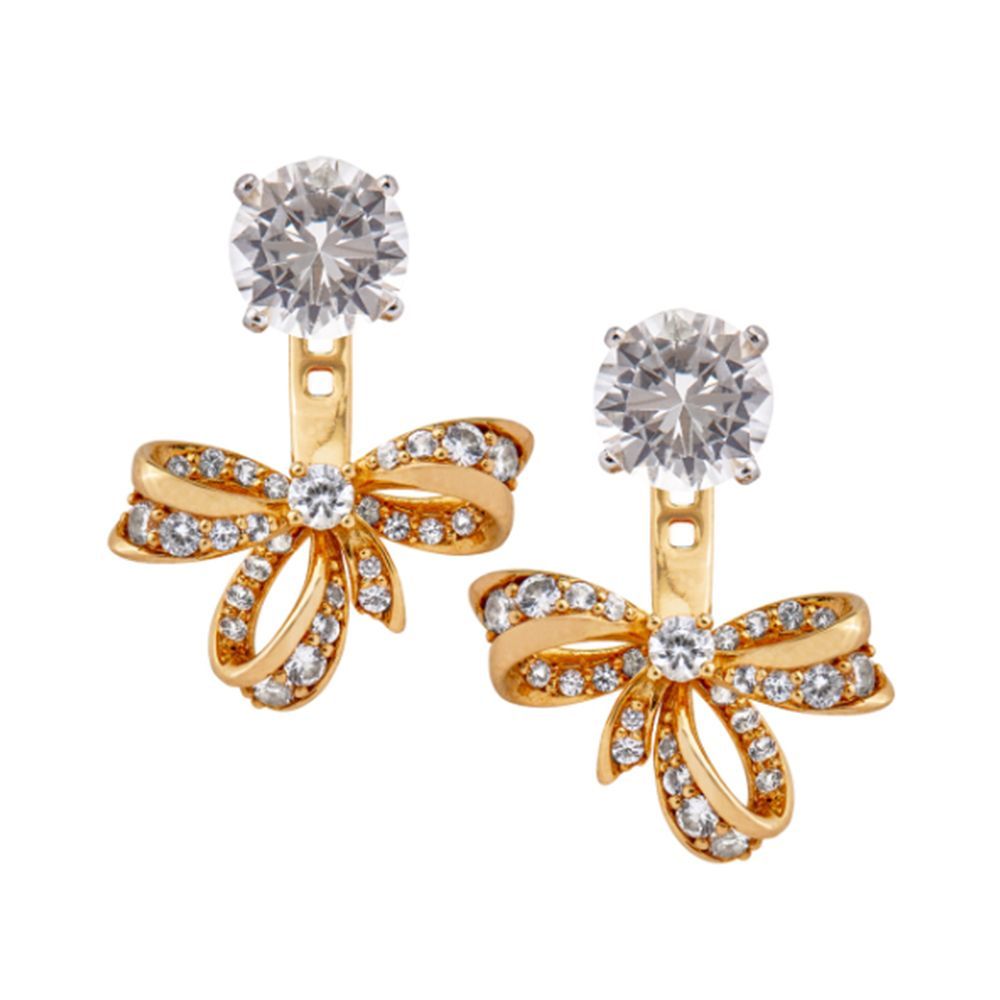 O'Hara Bow Ear Jacket Earrings 