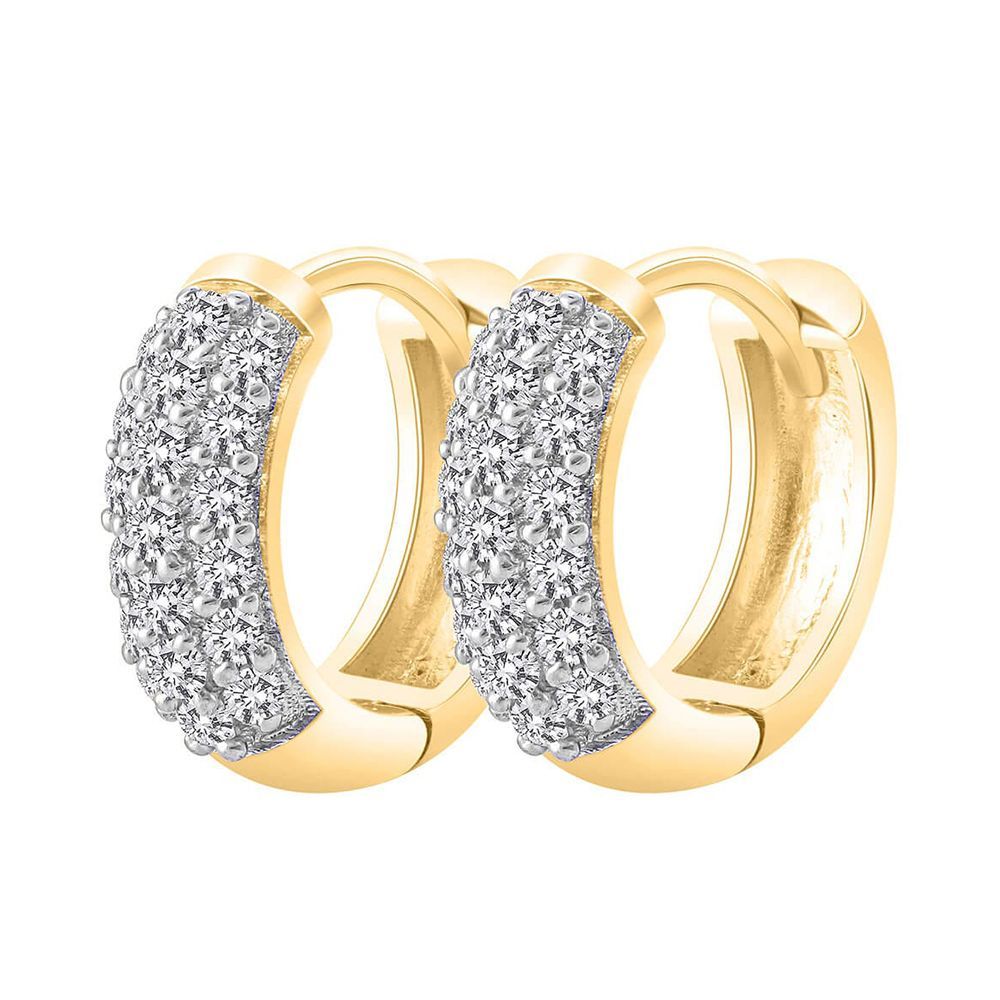 Pavé Diamond Huggie Earrings