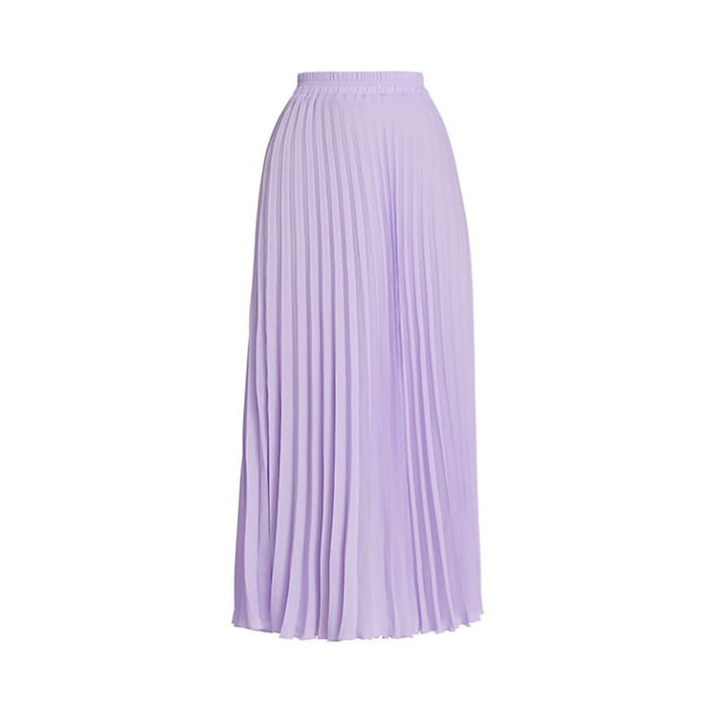 Pleated A-Line Midi-Skirt