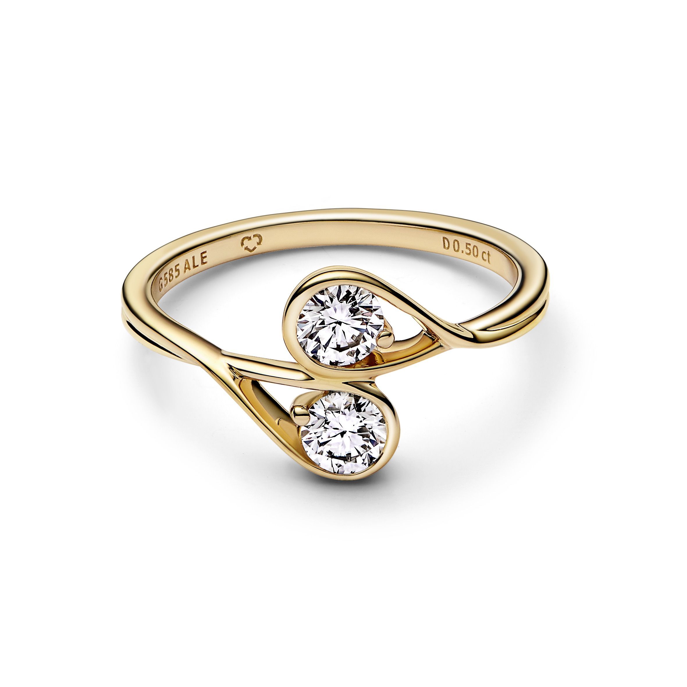 Brilliance Double Lab-created 0.50 ct tw Diamond Ring