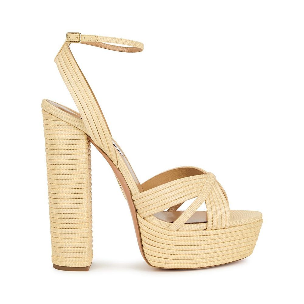 Sundance Plateau 140 Raffia Platform Sandals