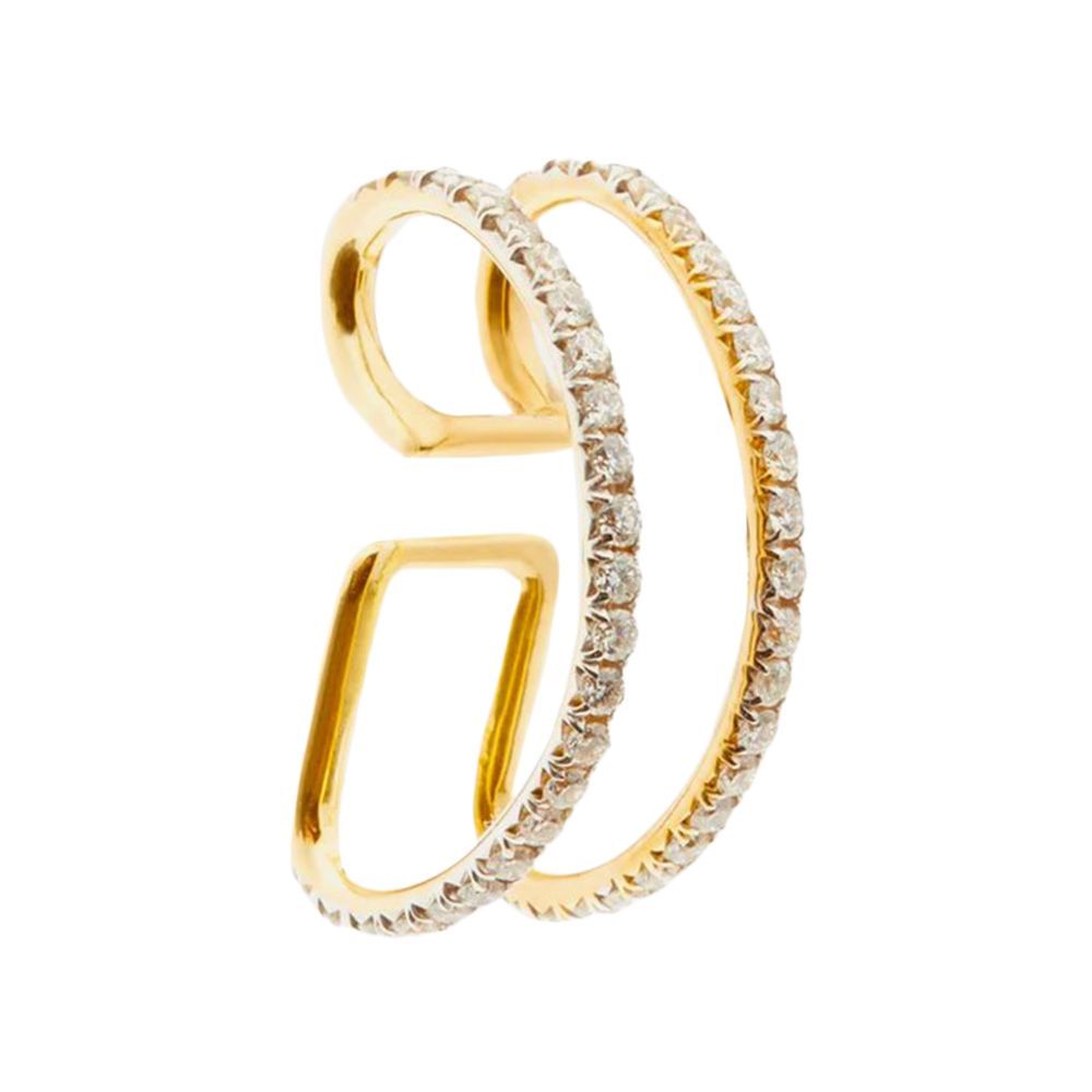 Jamie 18kt Gold & Diamond Pavé Ear Cuff