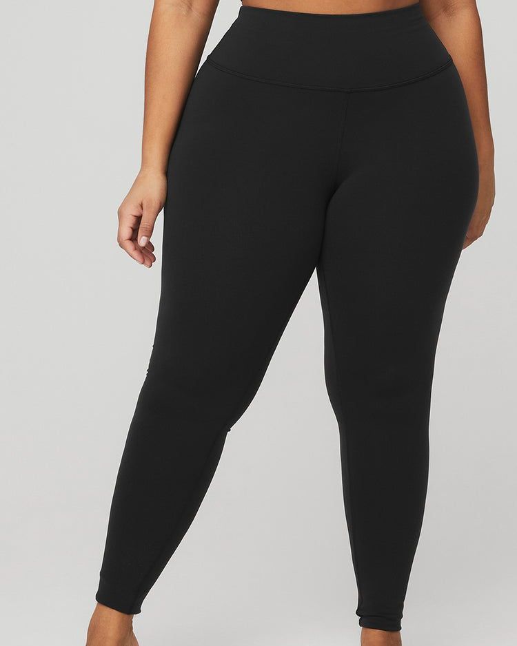 Black High-Waist Airbrush Leggings