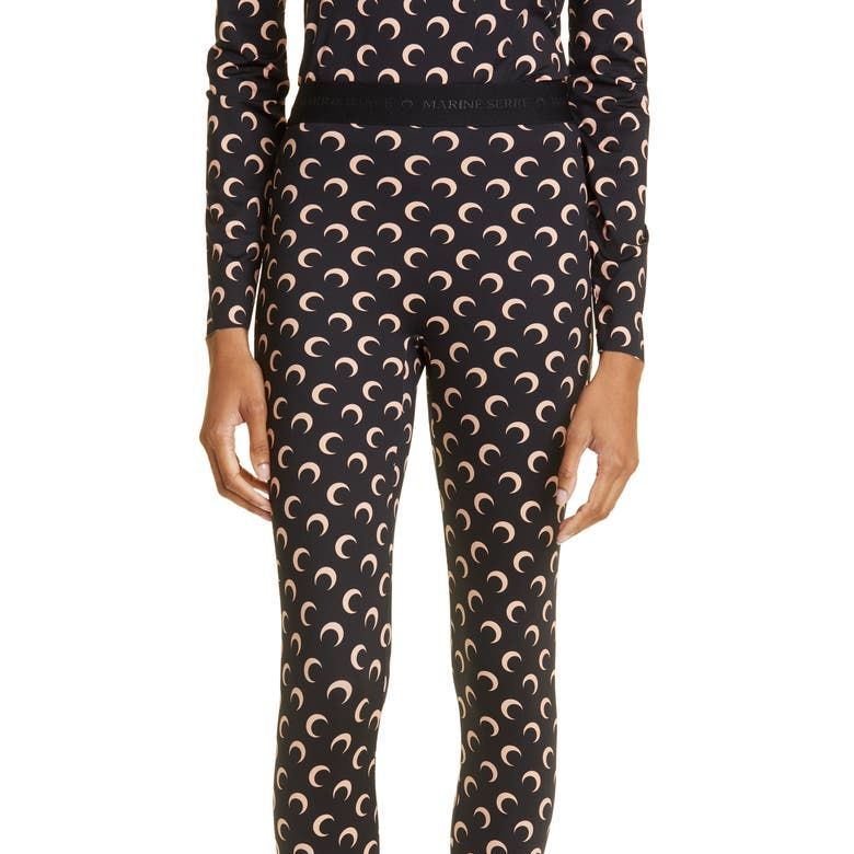 Crescent Print Jersey Leggings