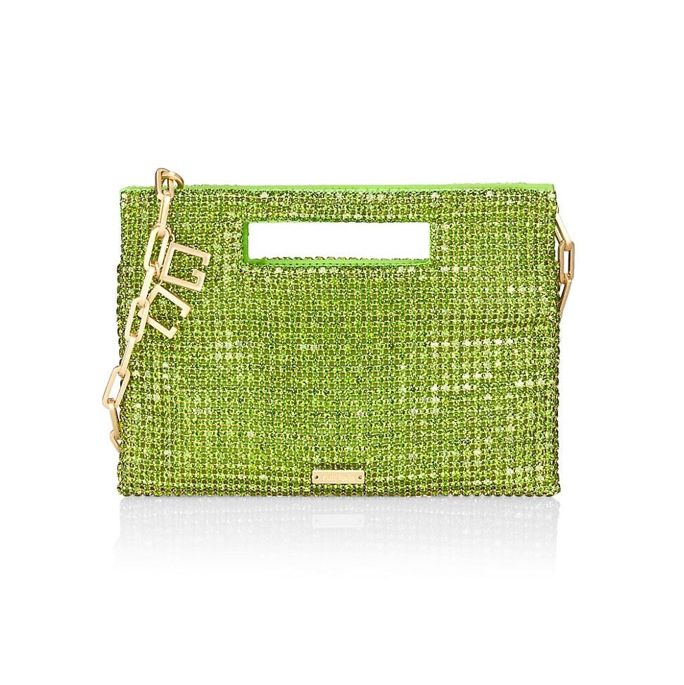 Mini Lucinda Rhinestone Mesh Shoulder Bag