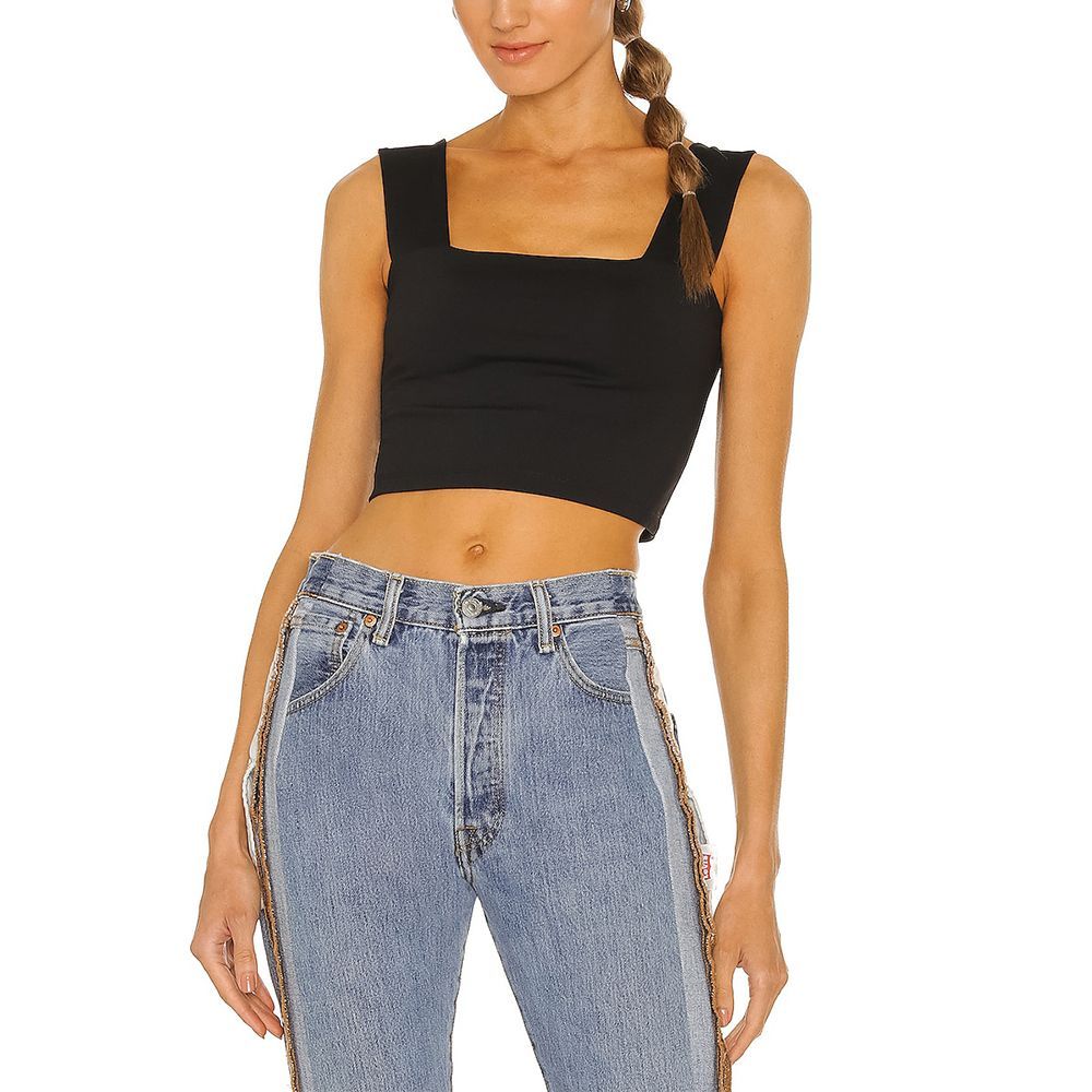 Wide Strap Crop Top