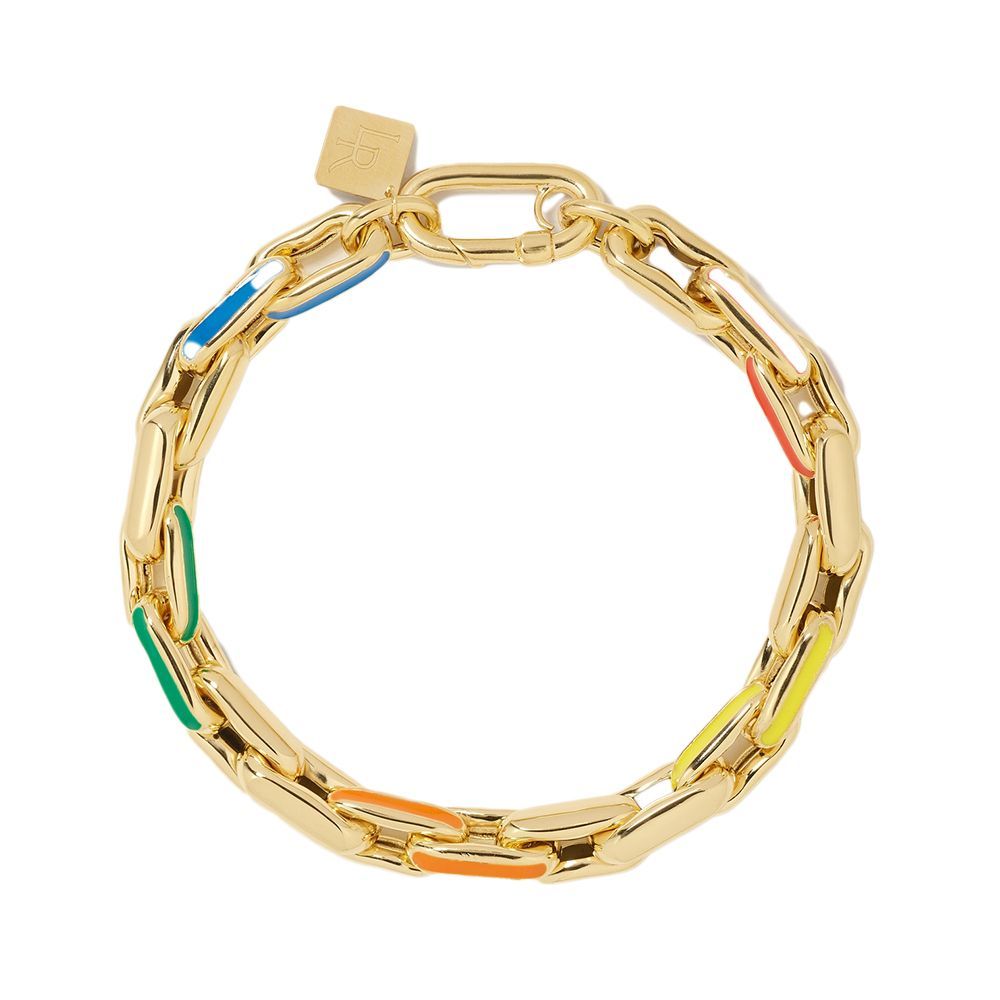 Small 14-karat Gold and Enamel Bracelet