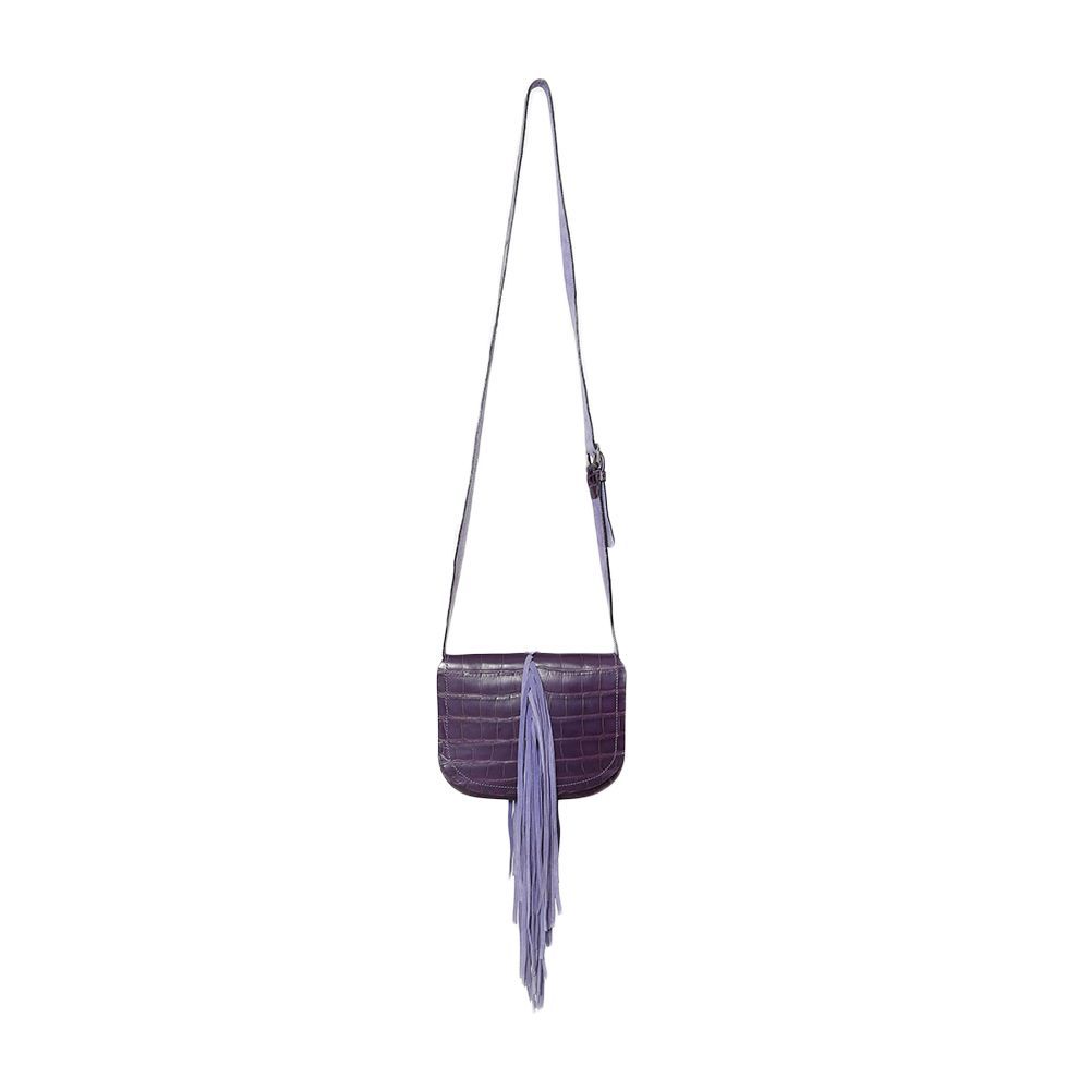 Crocodile Fringe Crossbody