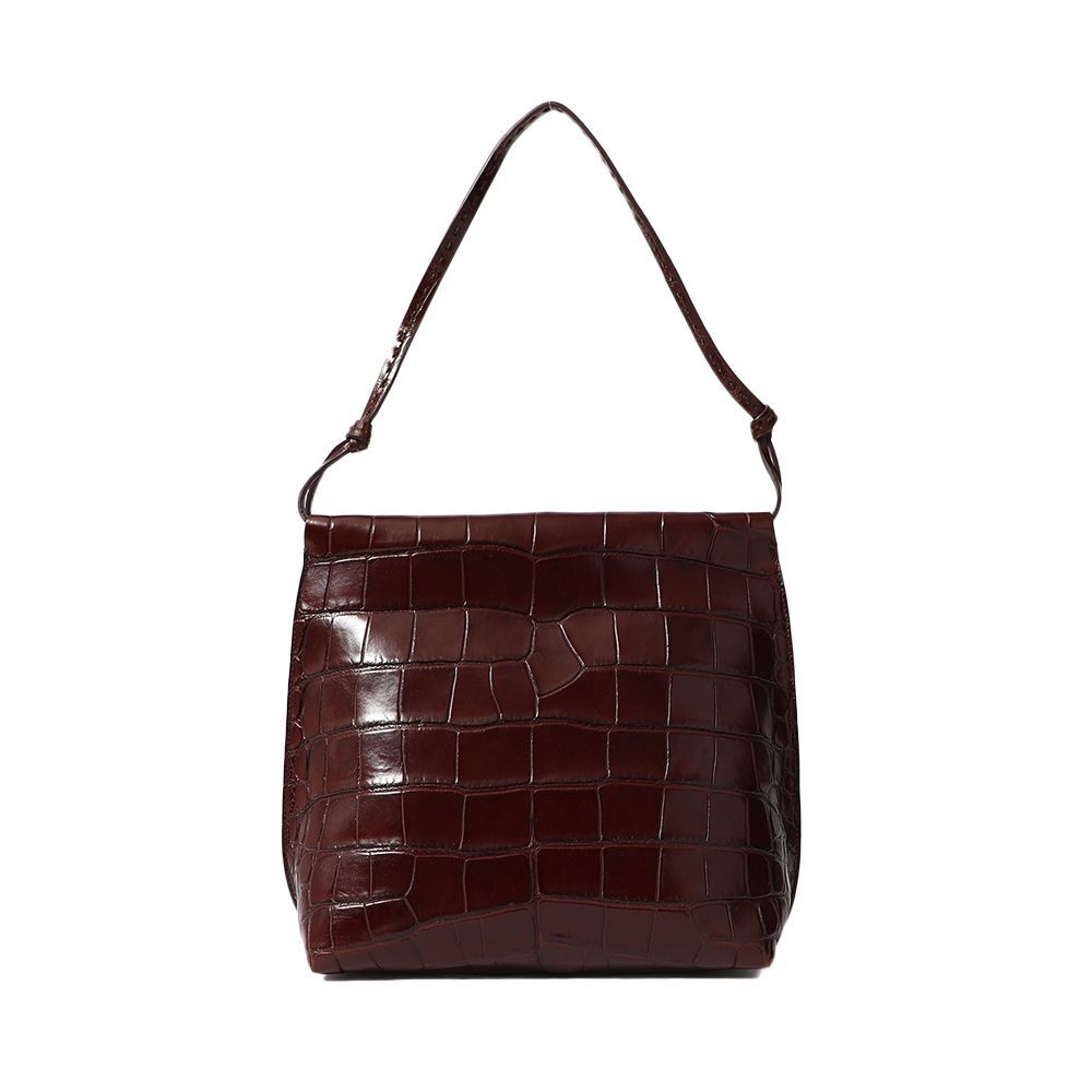 Chocolate 'Wander' Alligator Bag