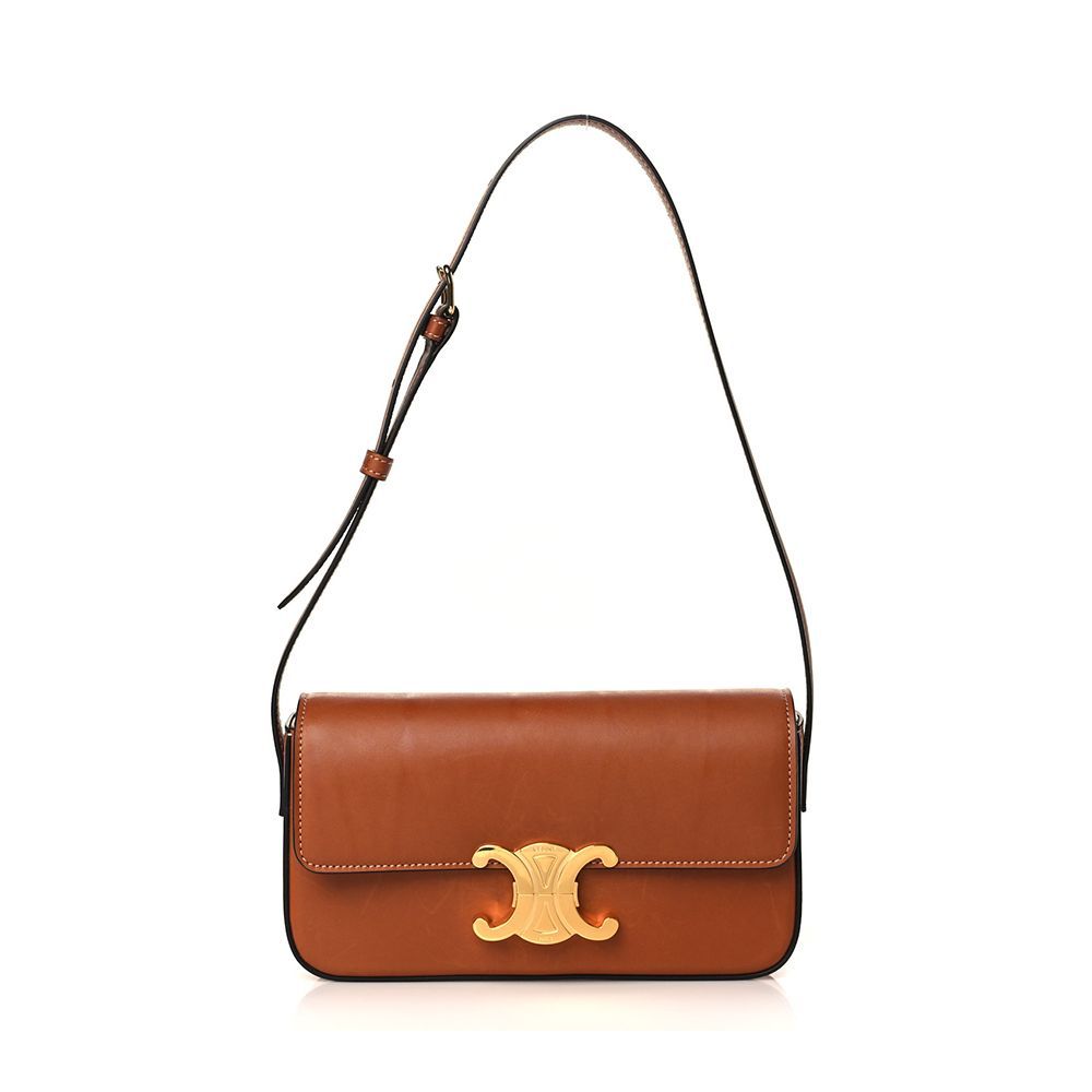 Natural Calfskin Triomphe Shoulder Bag