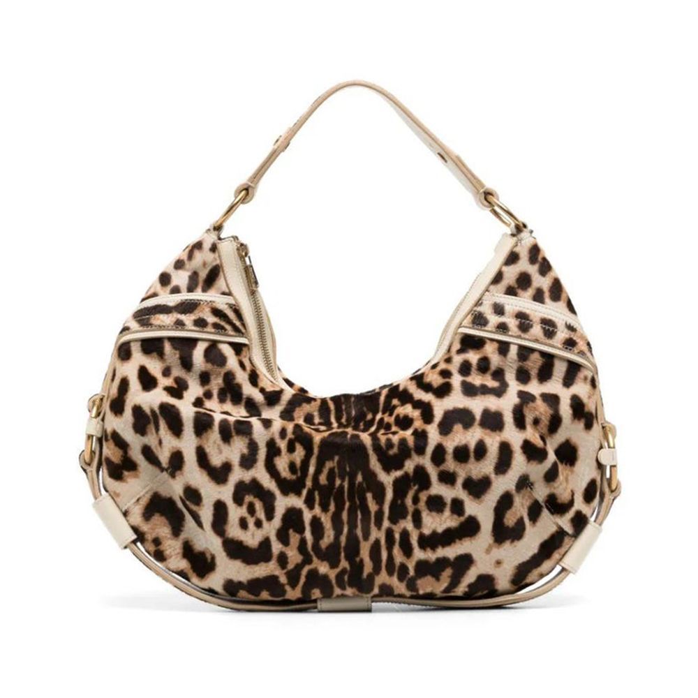 Leopard Print Hobo Bag