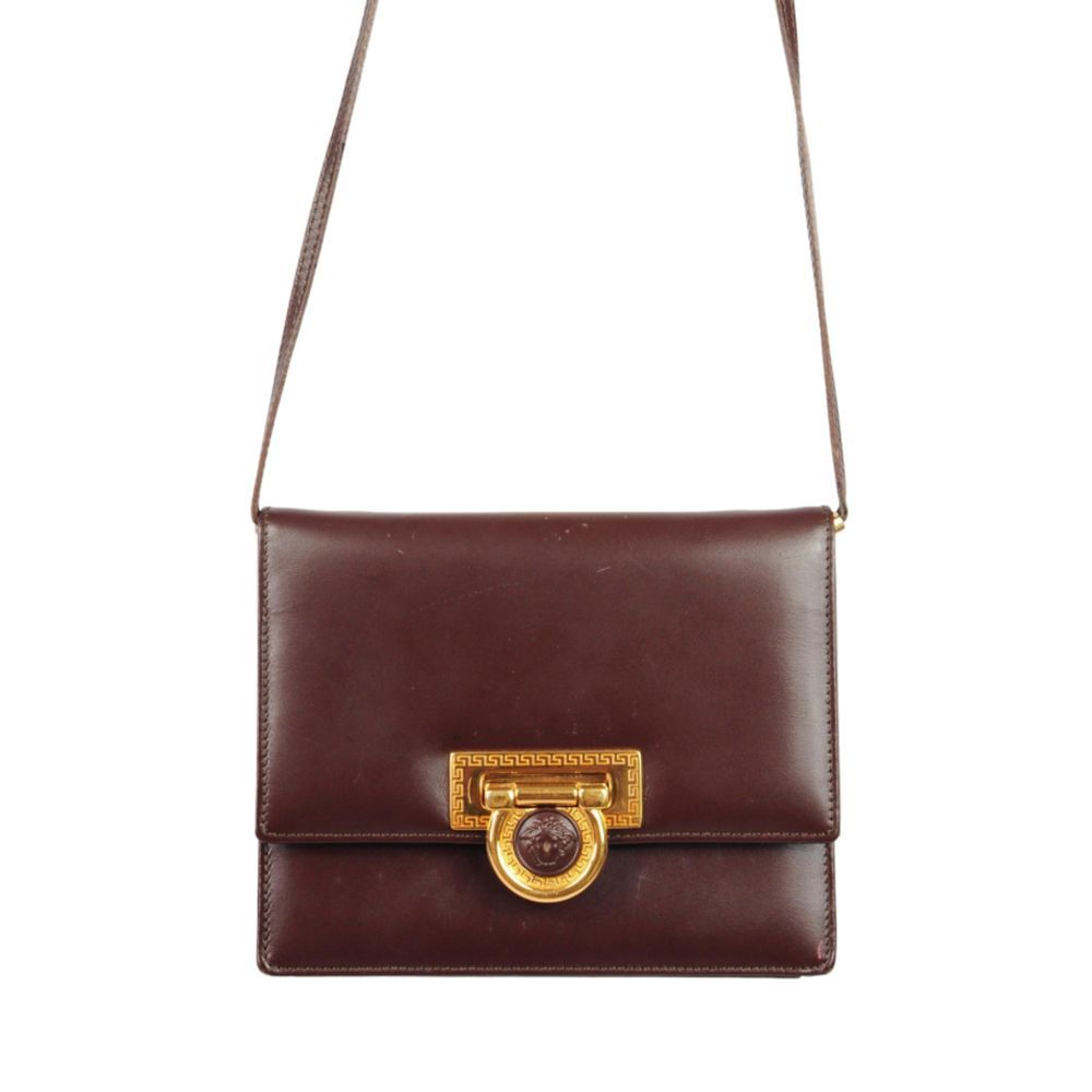 Medusa Brown Leather Crossbody