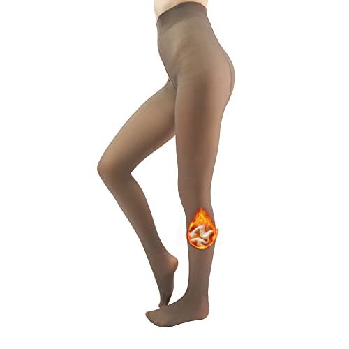 Fake Translucent Warm Fleece Pantyhose 