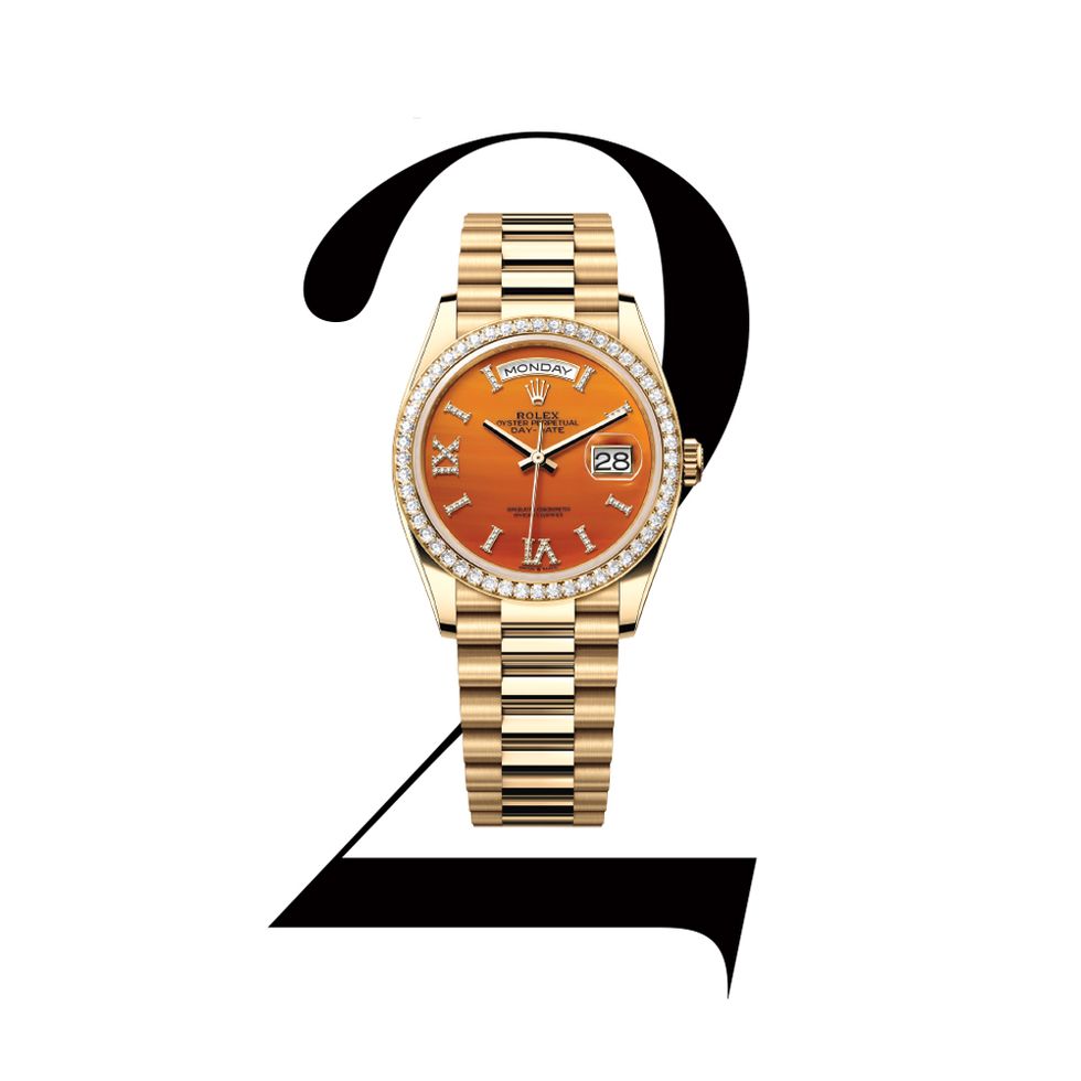 rolex day date 36 carnelian